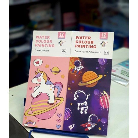BOOKMARK DIARY (12 PAGES) WITH DRY COLORS & BRUSH