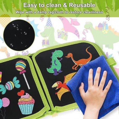 DRAW AND WIPE BOOK 10 PAGES & 6 COLORS