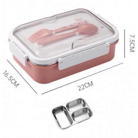 LUNCH BOX 7054 - 3 GRID BENTO LUNCH BOX