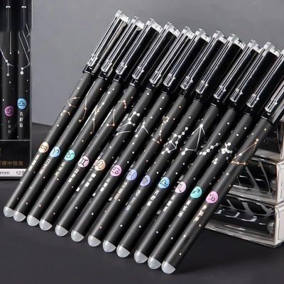 ERASABLE PENS (BLUE INK) - PACK OF 12 PENS