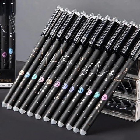 ERASABLE PENS (BLUE INK) - PACK OF 12 PENS