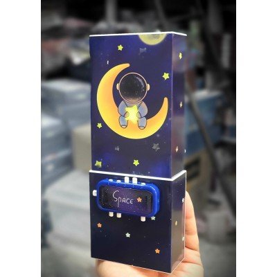 SPACE THEME PEN STAND CUM PENCIL BOX
