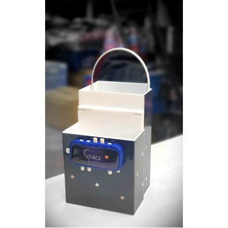 SPACE THEME PEN STAND CUM PENCIL BOX