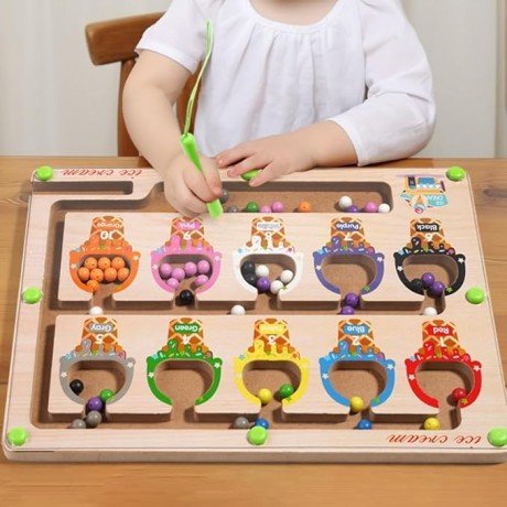 MAGNETIC COLOR AND NUMBER MAZE BOARD