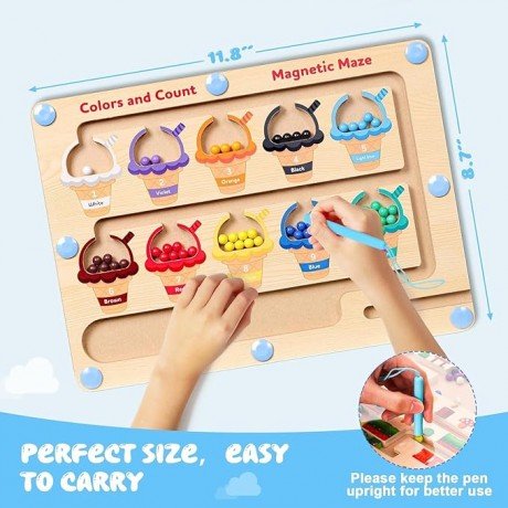 MAGNETIC COLOR AND NUMBER MAZE BOARD