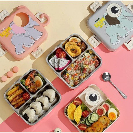 LUNCH BOX 7115 ELEPHANT PRINT