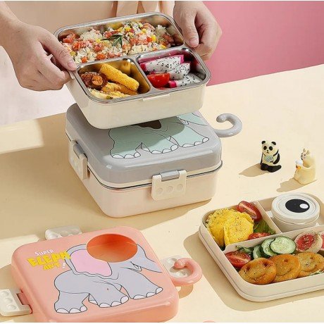 LUNCH BOX 7115 ELEPHANT PRINT