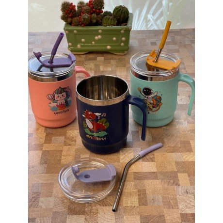 INSULATED CUP WITH STRAW (400 ML)