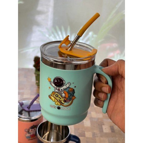 INSULATED CUP WITH STRAW (400 ML)