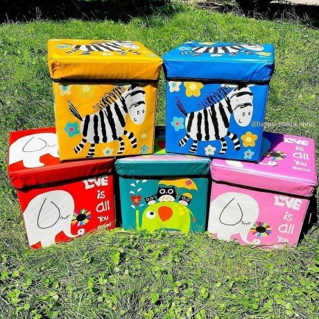 KIDS FOLDING MULTI PURPOSE TOY STORAGE BOX CUM CHAIR